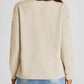 Full Size Texture Round Neck Long Sleeve Sweatshirt - DAVERRI FASHIONS
