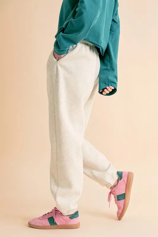 Aemi+Co Drawstring Elastic Waist Joggers Joggers
