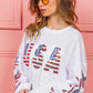 BiBi American Flag USA and Star Sequin Sweatshirt Sweatshirts
