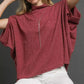 Umgee Textured Mock Neck Relaxed Top - DAVERRI FASHIONS
