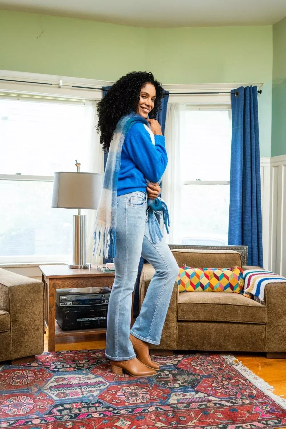 Judy Blue Mid Rise Thermal Bootcut Jeans - DAVERRI FASHIONS