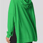Vibrant green Daverri Fashions oversized drawstring side slit hoodie