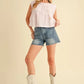 Aemi+Co Ruched Striped Round Neck Sleeveless Top Tops