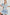 Umgee Two Tone Landscape Print Dress Plus Size Blue M Mini Dresses