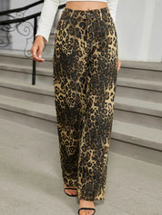 Leopard Jeans with Pockets | Jeans Daverri Fashions