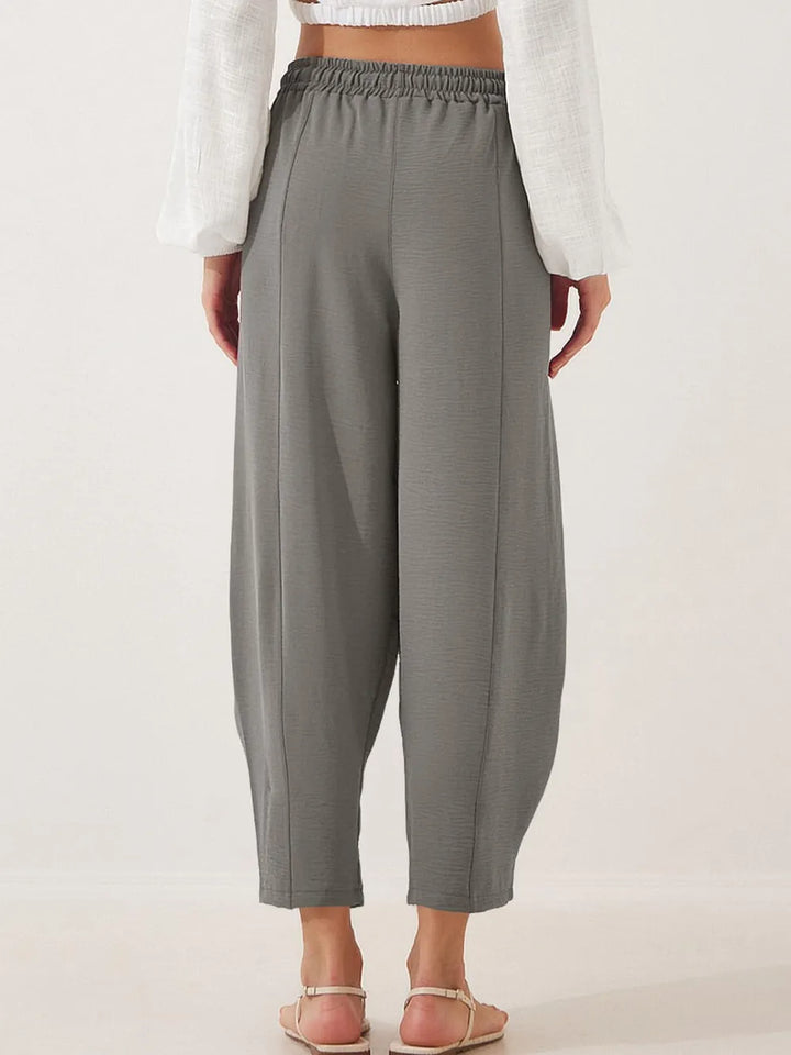 Full Size Drawstring Cropped Jogger Pants Plus Size | Pants Daverri Fashions
