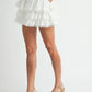MABLE Ruffle Layered Crop Top and Mini Skirt Set Outfit Sets