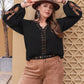 Daverri Fashions Plus Size Boho Embroidered Long Sleeve Blouse - DAVERRI FASHIONS