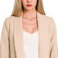 Zenana Woven Long Sleeve Blazer With Lining - DAVERRI FASHIONS