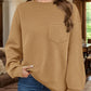Full Size Texture Round Neck Long Sleeve Sweatshirt - DAVERRI FASHIONS