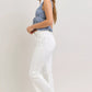 White Judy Blue high-waisted tummy control flare jeans