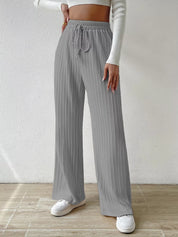 Drawstring Wide Leg Pants | Lounge Pants Daverri Fashions