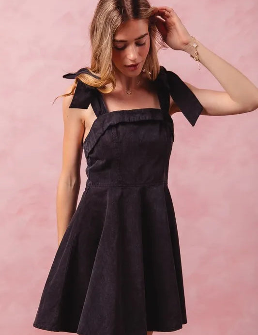 SO ME Fit and Flare Washed Gameday Dress | Daverri Fashions