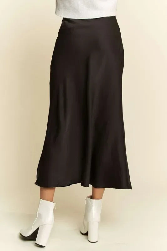 Davi & Dani High Waist Midi Skirt - DAVERRI FASHIONS