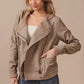 BiBi Textured Woven Rider Jacket - DAVERRI FASHIONS
