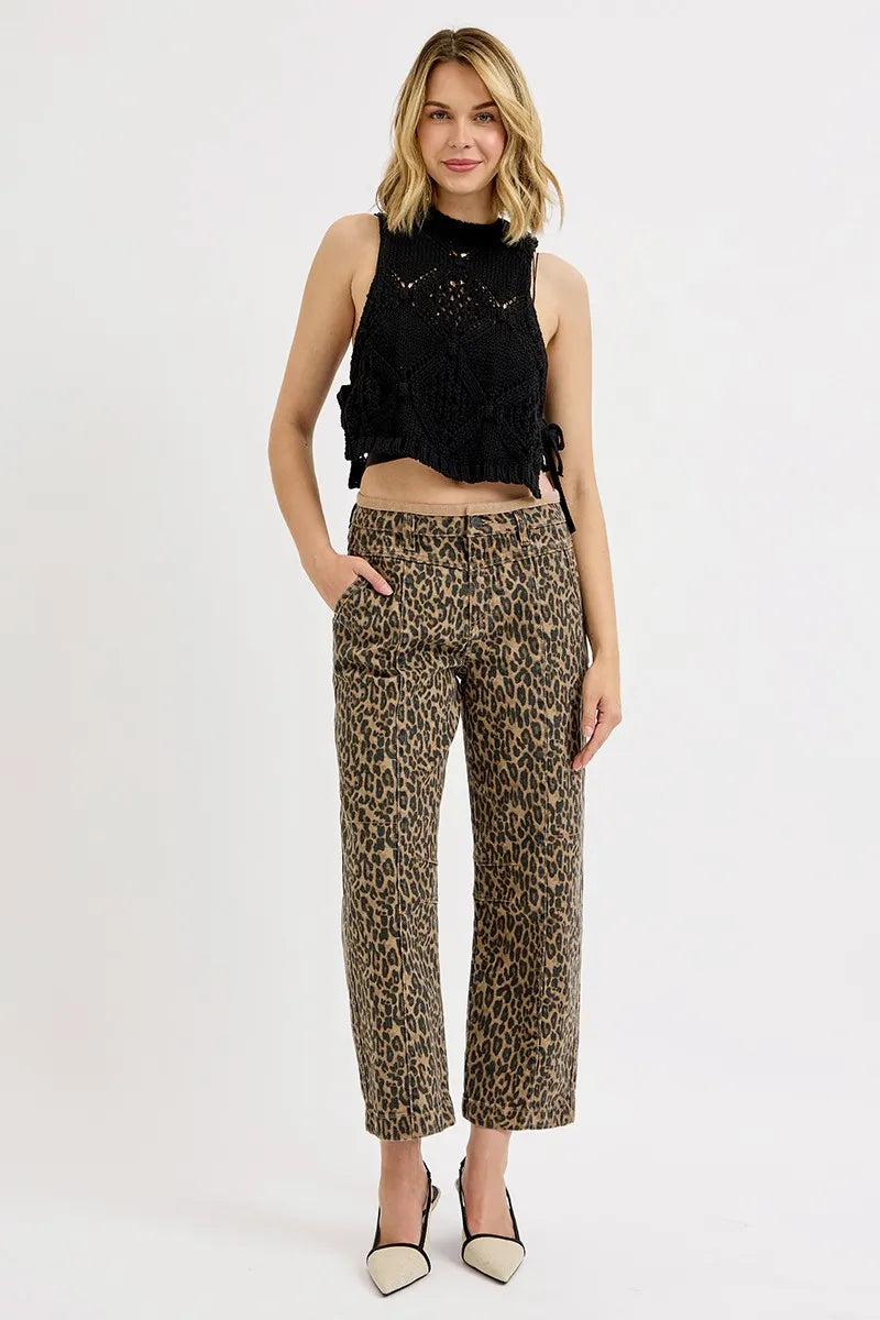 RISEN Full Size Mid Rise Crop Relaxed Jeans Plus Size Jeans