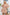 ADORA Floral Square Neck Puff Sleeve Dress Orange L