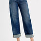 RISEN Slouchy Crop Barrel Cuffed Jeans - DAVERRI FASHIONS