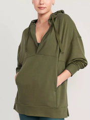 Drawstring Kangaroo Pocket Long Sleeve Hoodie | Hoodies Daverri Fashions
