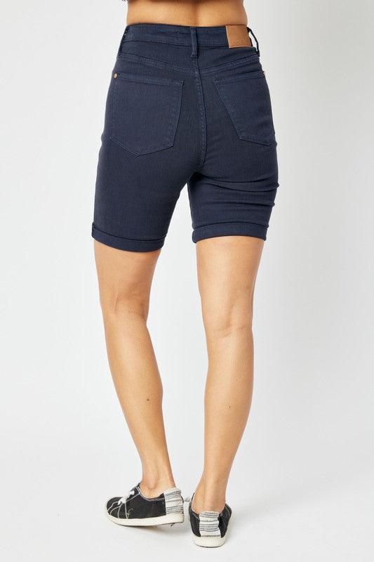 Judy Blue High Waist Tummy Control Bermuda Shorts - DAVERRI FASHIONS