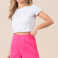 BiBi Pink Bandless Tailored Shorts Shorts