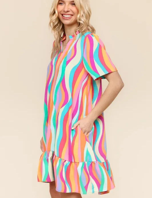 Haptics Tiered Woven Ruffle Hem Dress | Knee Length Dresses Daverri Fashions