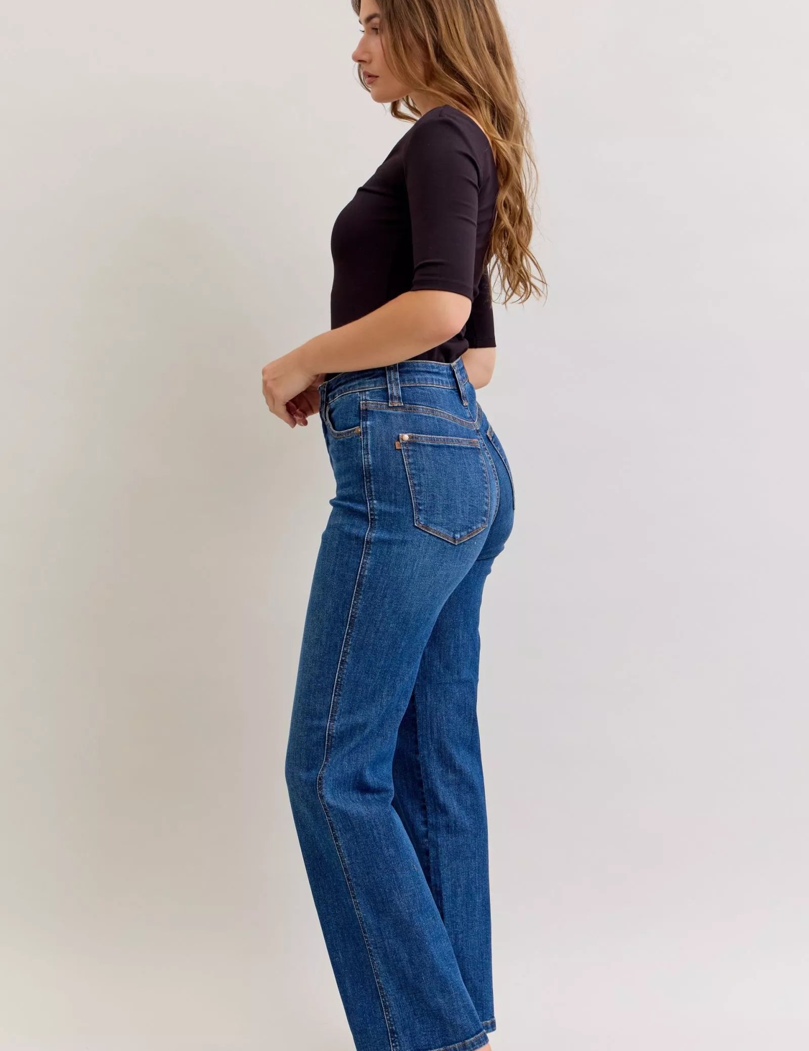 Judy Blue High Waist Tummy Control Straight Jeans | Jeans Daverri Fashions