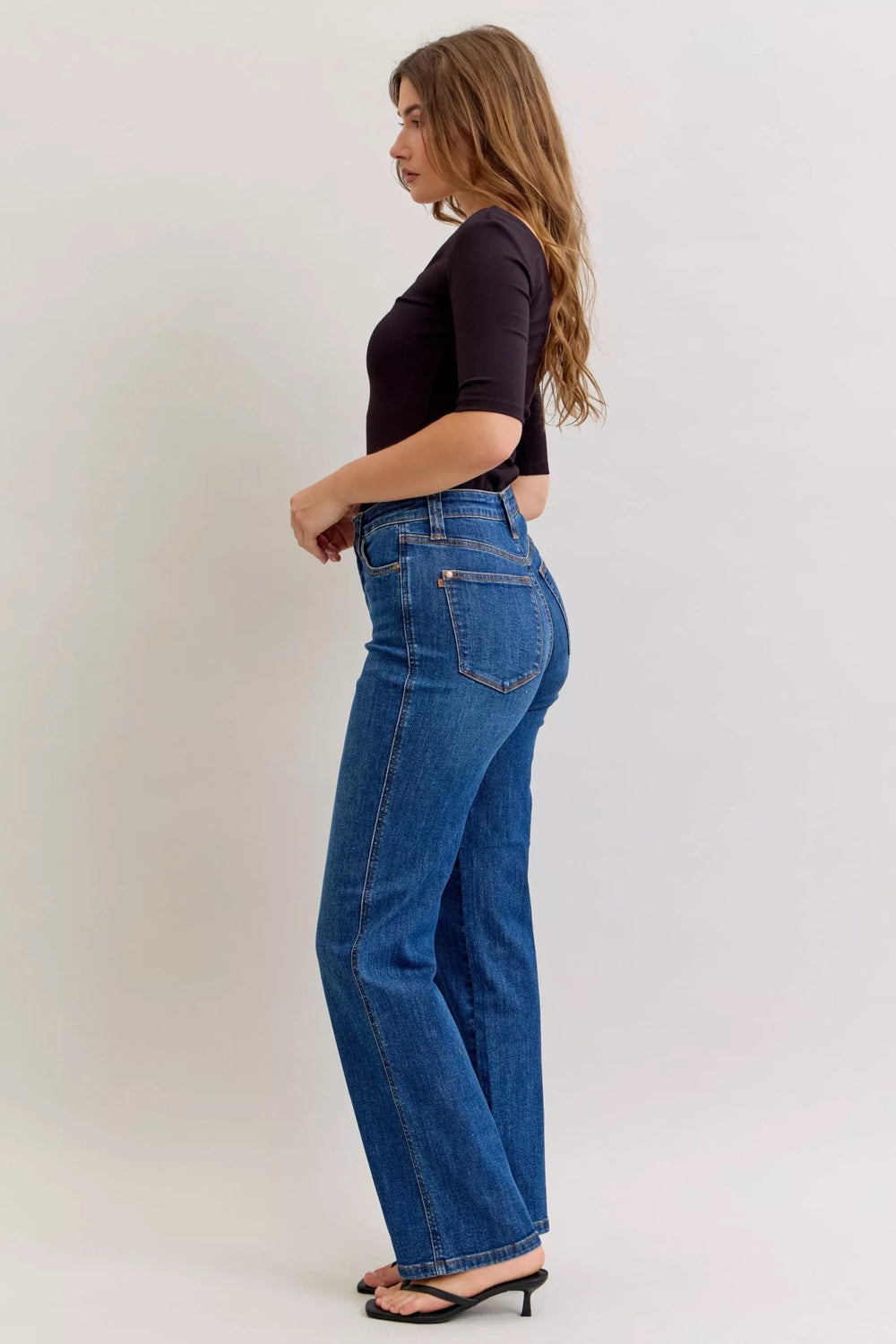 Judy Blue High Waist Tummy Control Straight Jeans | Jeans Daverri Fashions