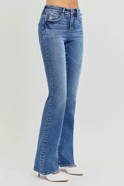 RISEN Full Size Tummy Control High Rise Straight Jeans Plus Size | Jeans Daverri Fashions