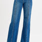 RISEN Seam Detail Wide Leg Jeans - DAVERRI FASHIONS