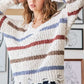 ADORA Frayed Edge Stripe Sweater Sweaters