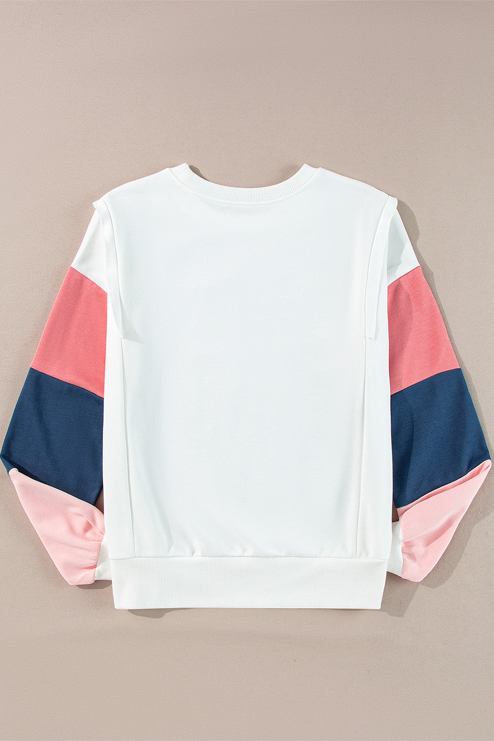 White French Terry Color Block Long Sleeve Top | Sweatshirts Daverri Fashions