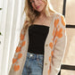 ADORA Button Down Heart Sweater Cardigan - DAVERRI FASHIONS