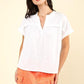 VERY J Nochted Short Sleeve Washed T-Shirt Ivory T-Shirts