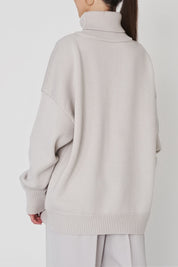 Turtle Neck Dropped Shoulder Sweater | Sweaters Daverri Fashions