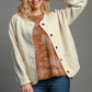 Umgee Textured Jacquard Jacket Cream Jackets