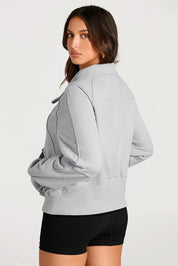 Half Zip Long Sleeve Sweatshirt | Sweatshirts Daverri Fashions