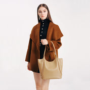 Genuine Leather Shoulder Tote Bag | Tote Bags Daverri Fashions