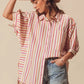 SO ME Multicolored Stripe Button Down Shirt