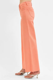 RISEN Full Size Tummy Control High Rise Wide Leg Palazzo Jeans | Jeans Daverri Fashions