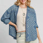Umgee Paisley Print Denim Shirt Jacket Shackets