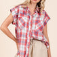 Mittoshop Mineral Wash Plaid Button Down Shirt - DAVERRI FASHIONS