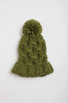 Oversized Chunky Knit Pom Beanie - DAVERRI FASHIONS