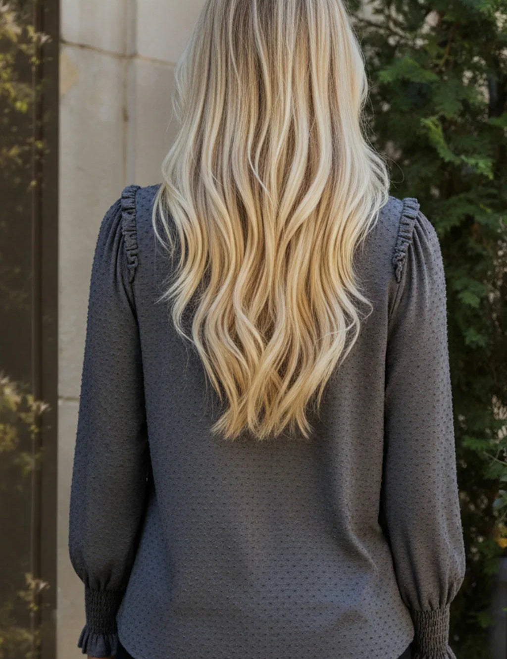 Smoky Sweetheart Ruffled Blouse | Daverri Fashions