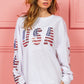 BiBi American Flag USA and Star Sequin Sweatshirt Sweatshirts