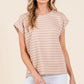 Lime 'N' Chili Striped Muscle Sleeve Top