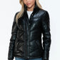Snobbish Pocketed Zip Up Turtleneck Puffer Jacket M Jackets