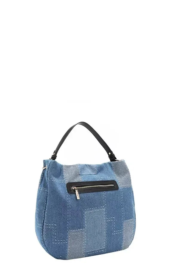 Bosque De Amor Denim Hobo Bag - DAVERRI FASHIONS