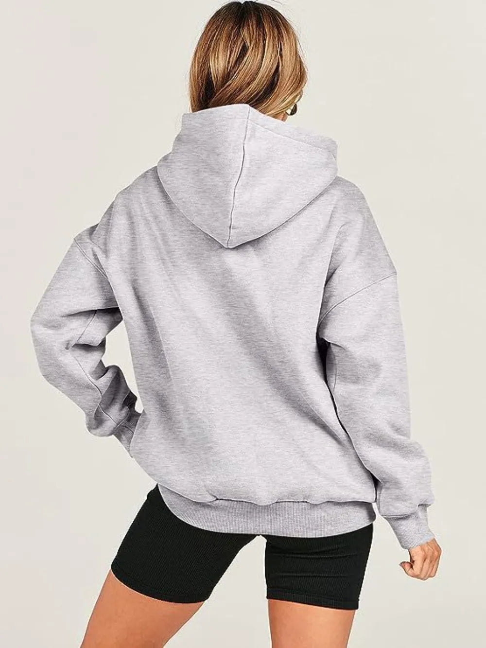 Dropped Shoulder Long Sleeve Hoodie | Hoodies Daverri Fashions