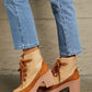 East Lion Corp Lace Up Lug Booties Clearance